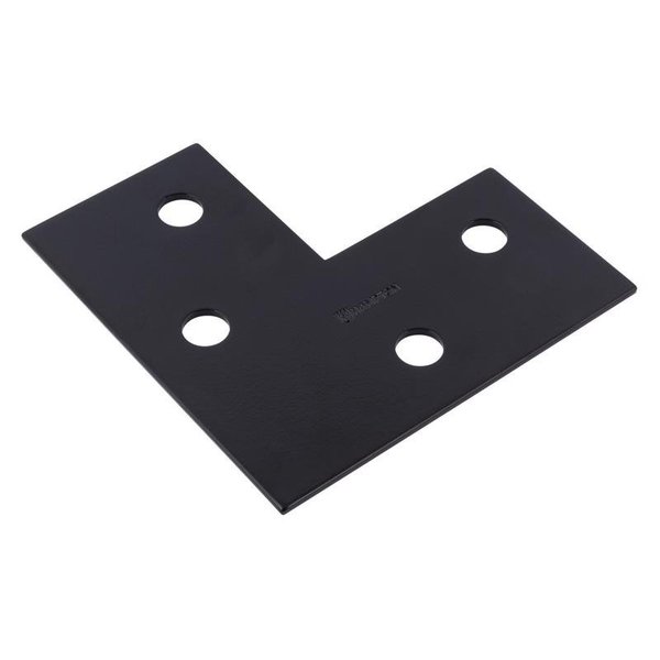 Hampton 6 in H X 6 in W X 18 in D Black Steel Corner Plate 02-3411-410